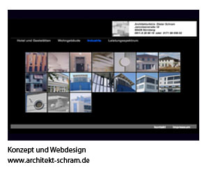 Webauftritt von Architekt Dieter Schram